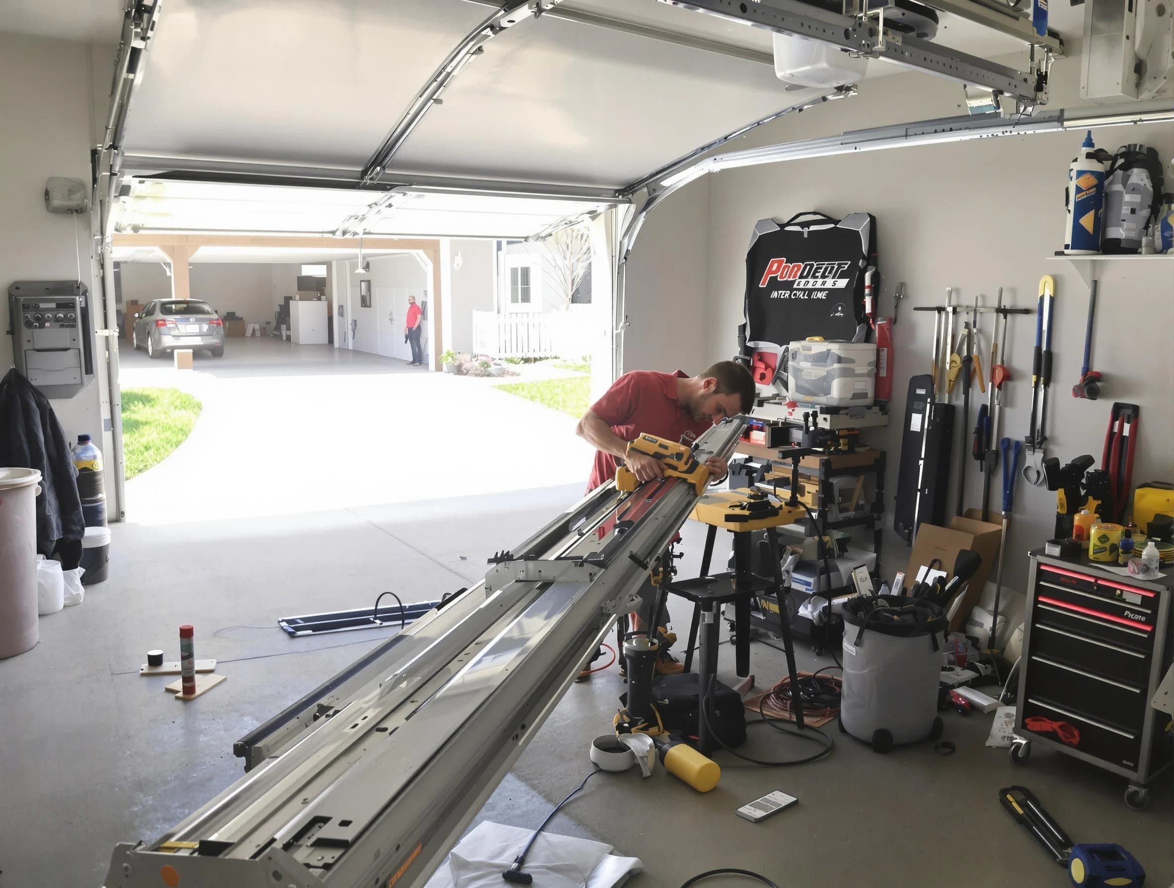 Bountiful Garage Door Repair expert performing track repair in Bountiful