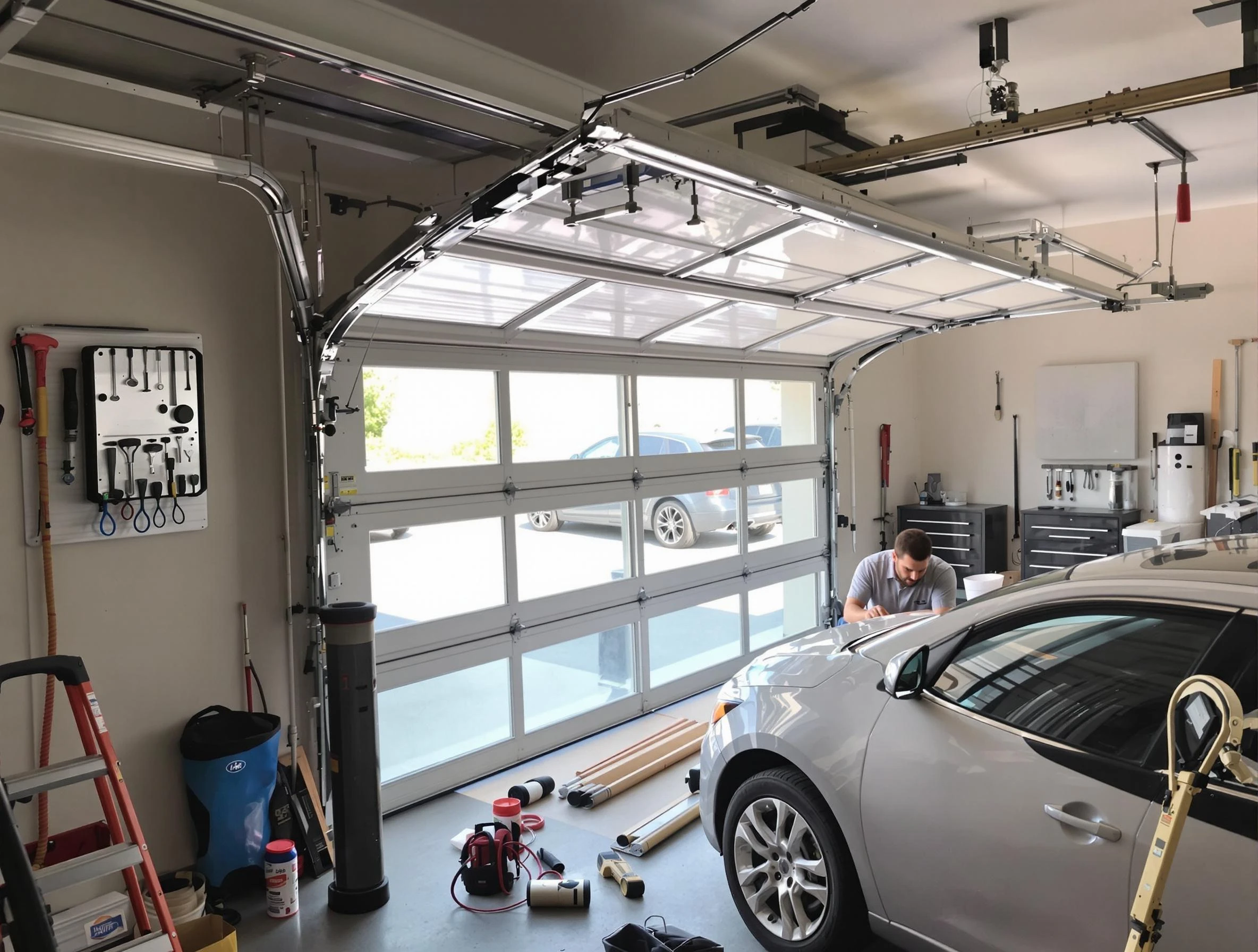 Garage door noise reduction service by Bountiful Garage Door Repair in Bountiful