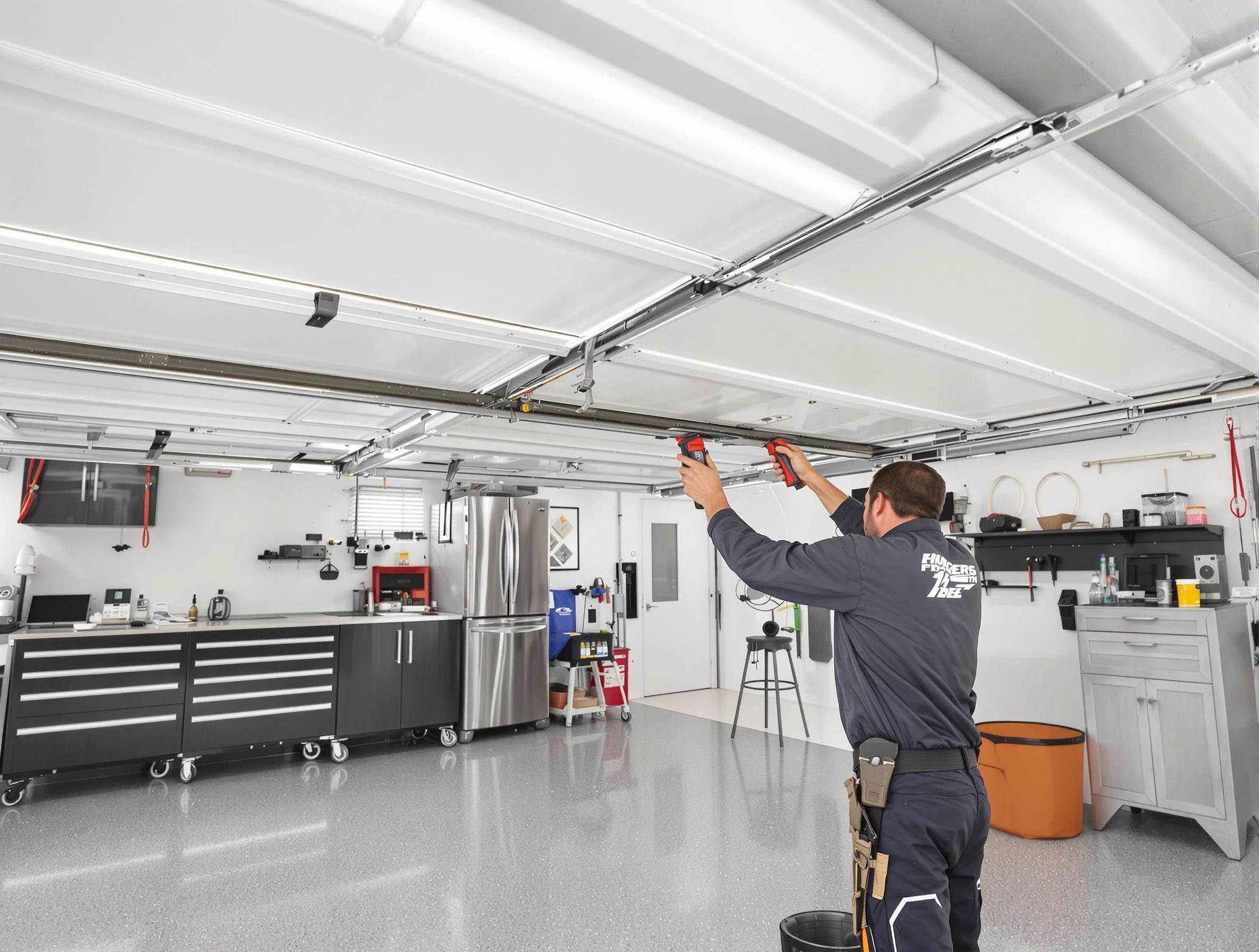 Overhead garage door repair service by Bountiful Garage Door Repair in Bountiful